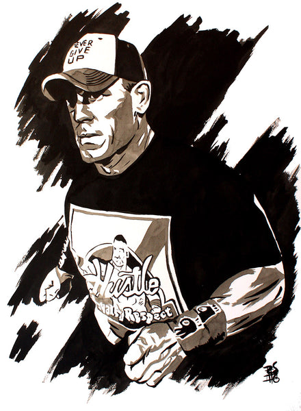 John Cena on sketch. de RoyCaricaturas | Gente Popular Cartoon | TOONPOOL