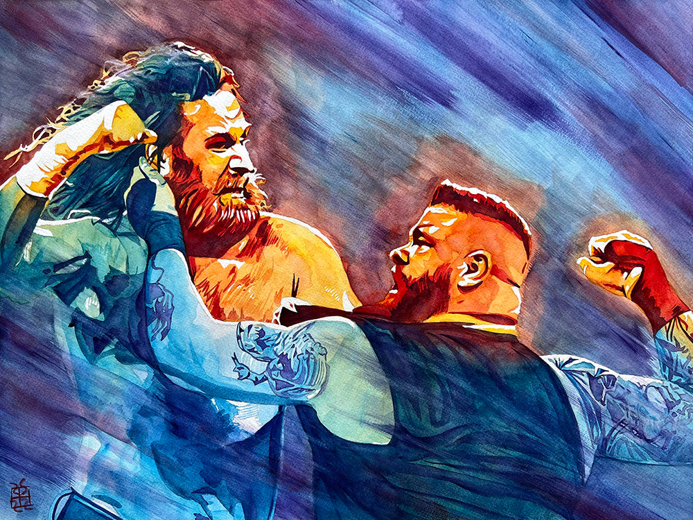 Wwe Riddle Rko Drawing Wwe Drawing Fighting